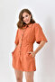 Women's Low Sleeve Elastic Waist Button Detail TENCEL™ Jumpsuit - 6