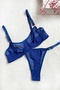 Ring Detailed Tulle Bra Set