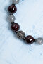 Certified Garnet, Labradorite and Hematite Natural Stone Bracelet - 3