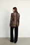 Single Button Leopard Print Jacket - 6