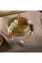 Pearl-Orange Aventurine-Amazonite-Jade-Calcite Natural Stone Silver Bracelet - 16-17cm - 6