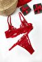 Branch Embroidered Bra Set - 4