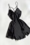 Satin Nightdress - Slit Detail - 8