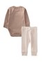 0-3 Years Seasonal Embroidered Bodysuit Set - Mink - 3