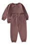 Girls Printed Sweatshirt Set 2-10 Years Plum - 3