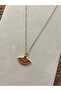 Vip Steel Gold Special Design Red Fan Necklace - 3