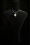 Pink agate natural stone steel necklace | planet series - 5