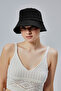 Summer Cloth Bucket Hat, Men Women Plain Fisherman Bucket Hat, Unisex Black - 3