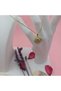 Sea Shell Pearl Detailed Minimal Silver Zircon Stone Chain Stainless Steel Necklace (Gold) - 4