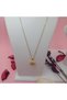 Sea Shell Pearl Detailed Minimal Silver Zircon Stone Chain Stainless Steel Necklace (Gold) - 2