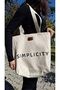 Canvas Tote Shoulder Bag 35X40X10 cm Bellows Daily Tote Bag |   Simplicity Printed - 7