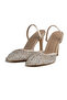 Tiana Beige Stone Heeled Shoes