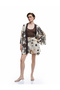 Linen Blend Pocket Patterned Floral Short Shorts - 2