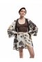 Linen Blend Pocket Patterned Floral Short Shorts