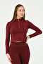 Women's Zippered Sports Crop Top Seamless - 7