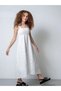 Girl's Strap Tie Brode Dress - 8