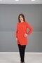 O-Neck Long Sleeve Blouse-Orange - 3