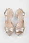 Women's Rilsa Gold Shiny Platform Heeled Shoes - 4