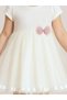 Girl's Bow Detailed Tulle Dress - 7