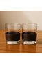 The Noble Run Series 2-Piece Dark Brown Leather Surface Glass Whiskey Glass - 2