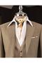 Italian Style Combination Suit Jacket Vest Pant Khaki T14036 - 2