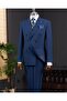 Italian Style Double-Breasted Jacket Pants Suit Navy Blue T14117