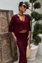 Claret Red Jenny Lace-Like Knit Skirt Set 9800-0025 - 3