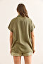 Women's Khaki Bat Viscose Shirt Gml-19000617 - 2