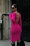 Fuchsia Brigita Backless Knitwear Dress 2532-01 - 6