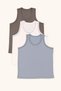 Men's Zero Sleeve Thick Strap Cycling 3-Piece Comfort Basic Comfortable Cut Summer Set Combed Cotton T-Shirt Singlet