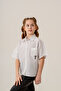 Girl's Short Sleeve Striped Shirt 3170