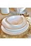 12 Pcs Gold line Opal ware Dinner set - 4
