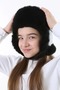 قبعة شتوية من الجلد الطبيعي فروي Ushanka Pilot للجنسين - 3