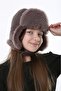 قبعة شتوية من الجلد الطبيعي فروي Ushanka Pilot للجنسين - 2