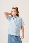 Girl's Baby Collar Half Sleeve Shirt 3171 - 5