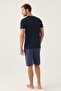 Navy Blue Father and Son T-Shirt and Bermuda Shorts Set, 100% Cotton, (Priced Separately) - 4