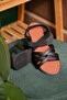 Liqqa Cross Leather Detailed Elastic Women's Sandals - 5