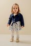 Baby Girl Jacket Dress Set with Pantyhose and Gift - 3