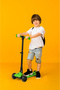 Licensed L3 Easy Foldable Lighted Mid Body and Lighted Wheel Kids Scooter Green - 2