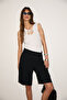 Seralya women's sleeveless window collar neckline slim white blouse - 4