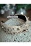 Luxury Metallic Staple Stone Pearl Processing Motif Denim Fabric Thick Knot Women's Crown Beige Cream White Crown - 5