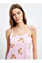 Lcw Young Pink Bear Teddy Printed Women's Shorts Pajama Set - 4