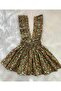Girl's Grass Green Flowered Ruffle Strap Salopet Dress (Made from 100% Cotton Fabric.) - 8
