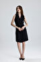 Lined Sleeveless Hurrem Long Jacket Dress |   Ckt35288 Black - Black - 6
