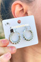 Silver Color Twisted Hoop Earrings