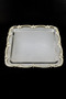 Luxurious Cast Iron Rose Figured Stainless Steel Tea, Coffee, Cake, Presentation Tray – Non-Tarnishing Elegance - 2