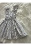 Girl's White Butterfly Bow Ruffle Strap Salopet Dress (Made from 100% Cotton Fabric.) - 7