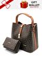 Women's 3 Compartment Crossbody Bag Shoulder Bag and Wallet Combination