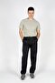 Joanka normal waist normal cut straight leg black men's trousers