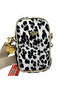 Leopard Patterned Premium Women's Bag with Cross Shoulder Strap 19X12X8 - 3